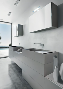 SYN 01 - Double sectional vanity unit with drawers by LASA IDEA - view 3